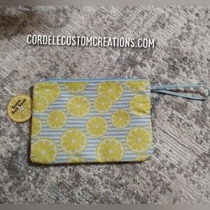Lemon Print Dry Bag W/ Clear Front Pocket